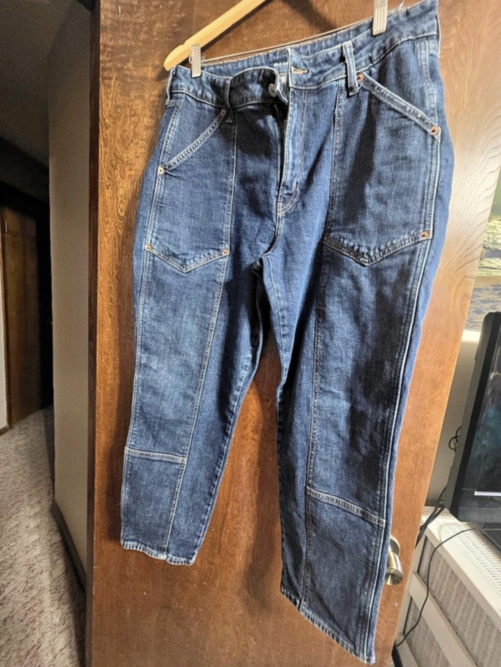 Old Navy High-Rise O.G. Straight Secret-Smooth Pockets Jeans Blue 14
